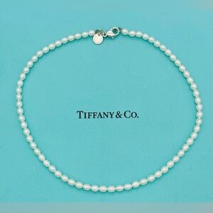 Tiffany & Co. Classic Pearl Necklace Sterling Silver 16.5” w/ Packaging